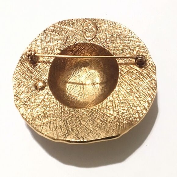 Premier Designs Gold and Silver Tone Summer Hat Brooch - Picture 5 of 5